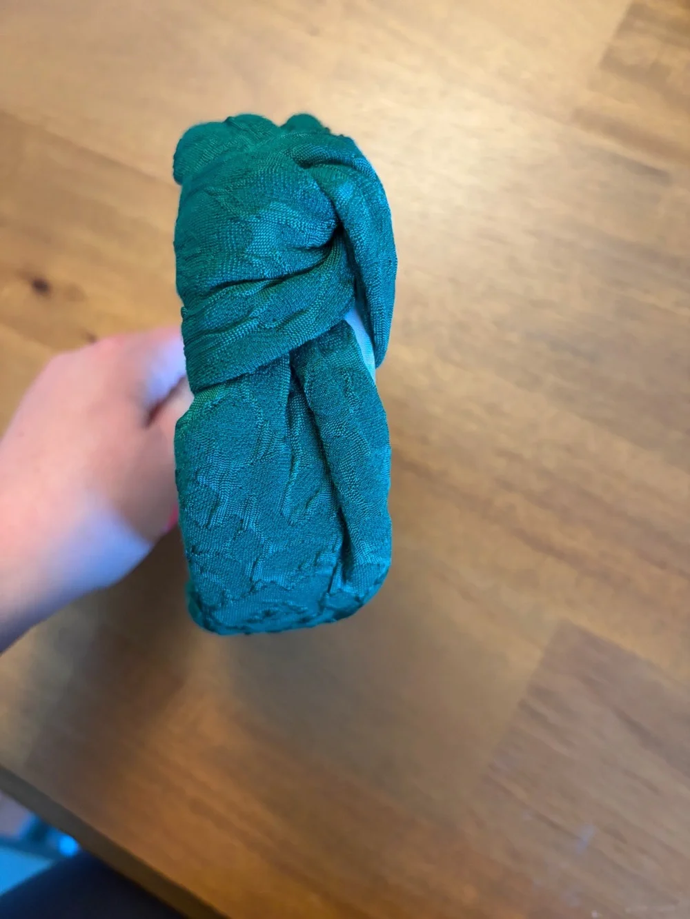 Amazon Top Knot Green Textured Headband